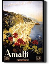 Walljar - Italië Amalfi - Muurdecoratie - Canvas schilderij