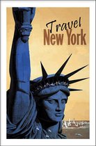 Walljar - New York Travel - Muurdecoratie - Poster met lijst