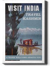 Walljar - Travel Kashmir - Muurdecoratie - Canvas schilderij