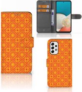 Wallet Book Case Geschikt voor Samsung Galaxy A53 Telefoonhoesje Batik Orange