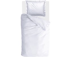 Walra Dekbedovertrek Subtile Stripes - 140x220 - 100% Katoen - Wit / Antraciet