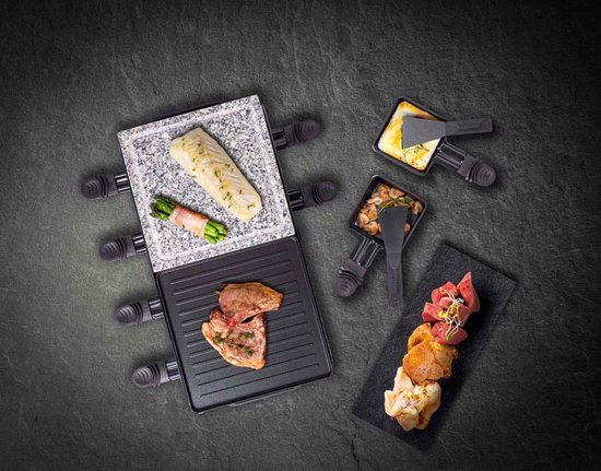Bestron Gourmetset - ARG1200CO - 1400W - Bakplaat 8 personen - Steengrill, Incl 8 pannetjes - Koper - 5 jaar garantie — afbeelding 5