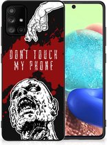 Back Case TPU Siliconen Hoesje Geschikt voor Samsung Galaxy A71 GSM Hoesje met Zwarte rand Zombie Blood