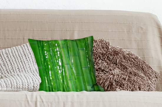 Coussins Coussins décoratifs - Oreillers Salon - 40x40 cm - La forêt de bambous d'Arashiyama de près