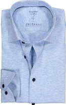OLYMP - Lvl 5 Overhemd 24/Seven Blauw - 44 - Heren - Slim-fit
