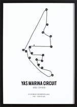 Formule 1 Circuit Abu Dhabi Poster (21x29,7cm) - Wallified - Steden - Poster - Zwart Wit - Print - Amsterdam - Rotterdam - Utrecht - Den-Haag - Wall-Art - Woondecoratie - Kunst - P