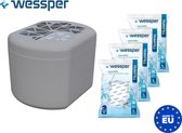 Wessper Humifill – Vochtopnemer met 4 inleggers 250g – Tegen Schimmelvorming – MADE IN EU – Grijs