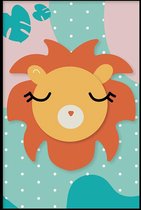 Poster Kinderkamer zonder lijst - Poster Babykamer - Jongen en Meisje - Wanddecoratie - Kinderposters - Cadeau - Safari Lion - 30 x 45 cm