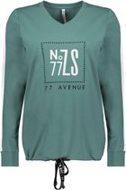 Zoso T-shirt Motion Sweater With Artwork 221 Green/ Off White Dames Maat - XL