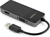 Adapter USB naar VGA/HDMI Startech USB32HDVGA           4K Ultra HD Zwart