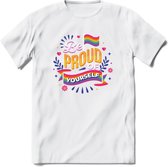 Be Proud Of Yourself | Pride T-Shirt | Grappig LHBTIQ+ / LGBTQ / Gay / Homo / Lesbi Cadeau Shirt | Dames - Heren - Unisex | Tshirt Kleding Kado | - Wit - M