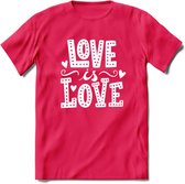 Love Is Love | Pride T-Shirt | Grappig LHBTIQ+ / LGBTQ / Gay / Homo / Lesbi Cadeau Shirt | Dames - Heren - Unisex | Tshirt Kleding Kado | - Roze - S