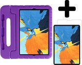 Hoes Geschikt voor iPad Pro 2021 (11 inch) Hoes Kinder Hoesje Kids Case Shockproof Cover Met Screenprotector - Hoesje Geschikt voor iPad Pro 11 inch (2021) Hoesje Kidscase - Paars