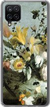 Geschikt voor Samsung Galaxy A12 hoesje - Bloemen - Oude meesters - Barok - Siliconen Telefoonhoesje