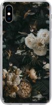 Geschikt voor iPhone Xs hoesje - Bloemen - Patronen - Vogel - Siliconen Telefoonhoesje