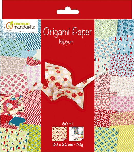 Origami papier Nippon, 60 vel 70g 20 x 20 cm - met motief