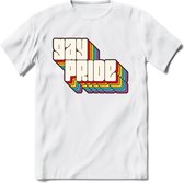 Gay Pride T-Shirt | Grappig LHBTIQ+ / LGBTQ / Gay / Homo / Lesbi Cadeau Shirt | Dames - Heren - Unisex | Tshirt Kleding Kado | - Wit - XXL