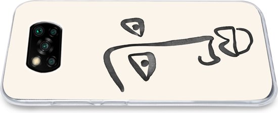 Coque Xiaomi Poco X3 NFC - Visage - Yeux - Line au Art - Siliconen