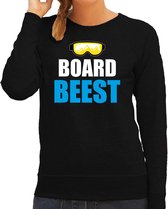 Apres ski sweater Board Beest zwart  dames - Wintersport trui - Foute apres ski outfit/ kleding/ verkleedkleding L