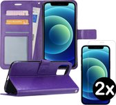 LuxeBass Boekhoesje geschikt voor Samsung Galaxy A21s  - Paars - bookcase - boekhoesje - book case - boek hoesje