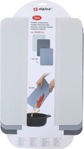 Alpina 3x Planche à Découper - Set - Antidérapant - Flexible - Va au lave-vaisselle - 20x28cm - Grijs/ Wit