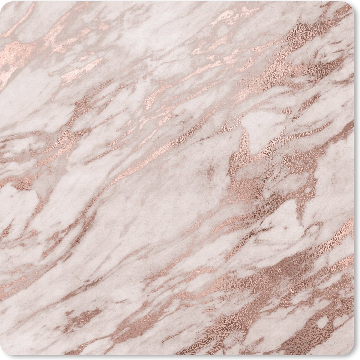 Muismat 30x30 cm - Mousepad Marmer - Rosé - Goud - Roze - Muismatten