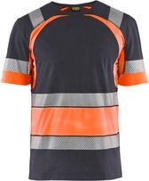 Blaklader T-shirt High Vis 3421-1030 - Medium Grijs/ High Vis Oranje - XL