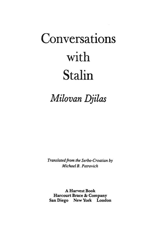 Conversations with Stalin - cover