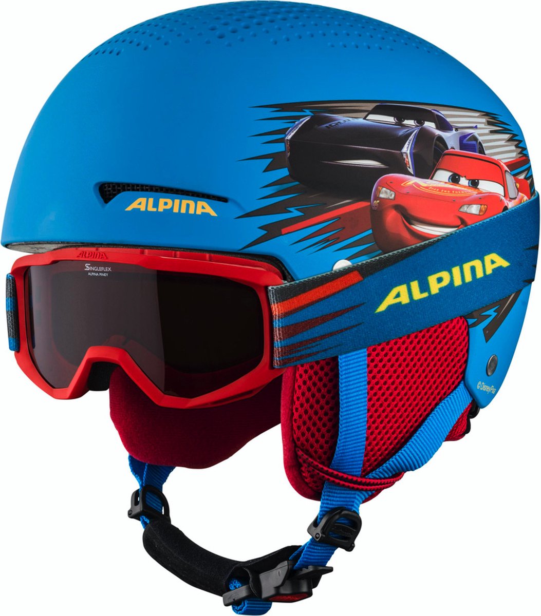 Alpina Zupo Disney Skihelm + Piney Skibril | Cars | | Maat: 48 - 52 cm