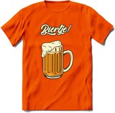 Biertje! T-Shirt | Bier Kleding | Feest | Drank | Grappig Verjaardag Cadeau | - Oranje - XL