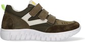 Braqeez 422431-169 Jongens Lage Sneakers - Groen - Nubuck - Klittenband