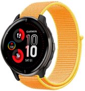 Strap-it Garmin Venu 2 Plus nylon band - lichtgeel