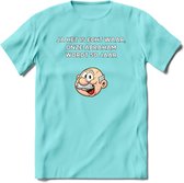 Ja het is echt waar T-Shirt | Grappig Abraham 50 Jaar Verjaardag Kleding Cadeau | Dames – Heren - Licht Blauw - L