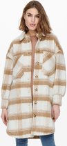 Only Jas Onlepic L/s Oversi Check Shacket  Cc Pnt 15245660 Oatmeal/w. Tobacco Dames Maat - XS