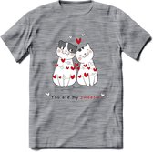 You Are My Sweety - Valentijn T-Shirt | Grappig Valentijnsdag Cadeautje voor Hem en Haar | Dames - Heren - Unisex | Kleding Cadeau | - Donker Grijs - Gemaleerd - L