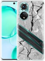 Honor 50 Hoesje Marble Wood - Designed by Cazy