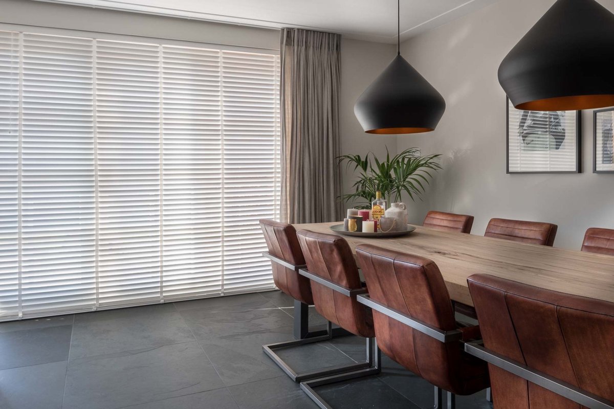 Dutchblinds® Houten Jaloezieën - 50mm - Wit - 180 x 175 cm - Breedtematen van 40 t/m 300 cm