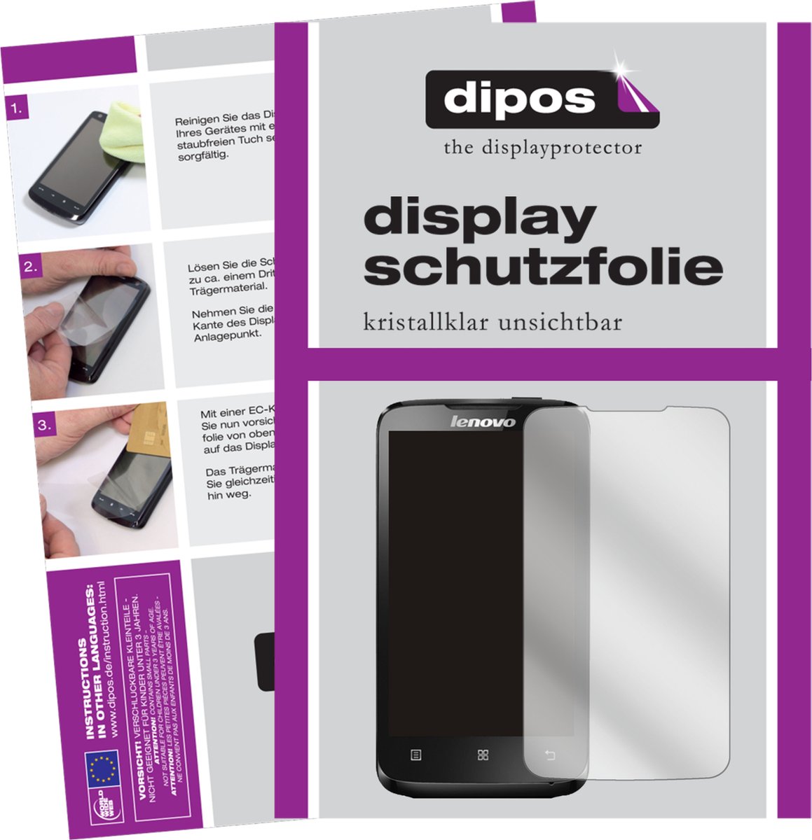 dipos I 6x Beschermfolie helder compatibel met Lenovo A316i Folie screen-protector