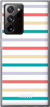 6F hoesje - geschikt voor Samsung Galaxy Note 20 Ultra -  Transparant TPU Case - Pastel Tracks #ffffff