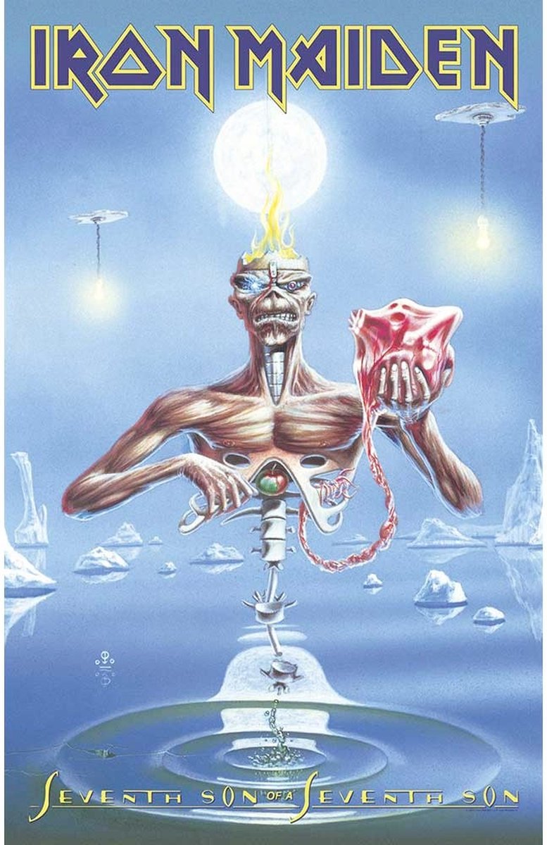 Rock Off Iron Maiden Textiel Poster Flag Seventh Son Multicolours