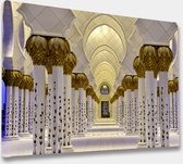 Akoestische panelen - Geluidsisolatie - Akoestische wandpanelen - Akoestisch schilderij AcousticBudget® - paneel met de Sheikh Zayed Mosque - design 177 - 90x60 - Wanddecoratie - w