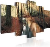 Schilderij - Brown autumn: forest.