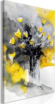 Schilderij - Bouquet of Colours (1 Part) Vertical Yellow.