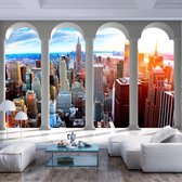 Zelfklevend fotobehang - Pillars and New York.