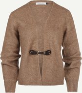 Steppin' Out Herfst/Winter 2021 Trui Jamila Cardigan Vrouwen - Regular Fit - Wol - Bruin (L)