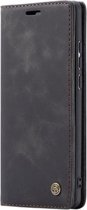 CaseMe Bookcase Pasjeshouder Hoesje Samsung Galaxy S21 FE Zwart - Telefoonhoesje - Smartphonehoesje - Zonder Screen Protector