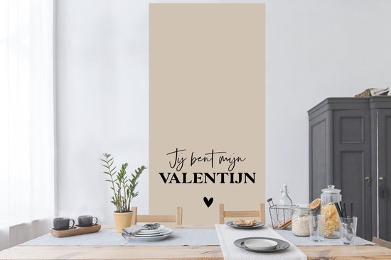 Stickers muraux - Citations - Tu es ma Valentine - Relation - Proverbes - 80x160 cm - Film adhésif