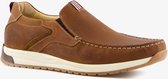 Van Beers leren heren instappers - Cognac - Maat 42 - Echt leer - Uitneembare zool