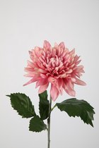 Kunstbloem - Dahlia - topkwaliteit decoratie - 2 stuks - zijden bloem - Paars - 69 cm hoog