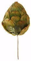 Kunstblad - Artichoke - vetplant - topkwaliteit decoratie - 2 stuks - zijden tak - Groen - 23 cm hoog